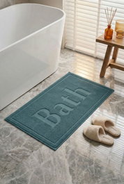 Mijolnir Set de alfombrillas de baño, 2 piezas, Azul Petróleo